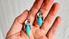Taxco Turquoise Earrings. Sterling Silver. Mexico. 0817