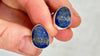 Rough Lapis Lazuli Earrings. Asymmetrical Posts. Handmade Sterling Silver Jewelry . 1178