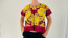 Vintage Satin Tehuana Huipil. Frida Kahlo Blouse. Oaxaca, Mexico. Hand Embroidered. 4373