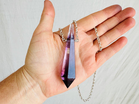 Natural Amethyst Crystal Pendant Necklace. Sterling Silver. Atelier Aadya. Medicine Necklace. 2674