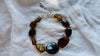 Dramatic Amber Necklace. Antique Sterling Silver Beads. Maximalist Designer Jewelry.