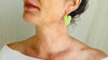 Serpentine Heart Earrings. Handmade Sterling Silver Designer Earrings. 2433