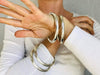 PAIR Fine Silver Bangle from the Karen Hill Tribe of Thailand