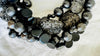Black Multi-Strand Necklace. La Llorona. Obsidian, Lava Rock, Barro Negro.