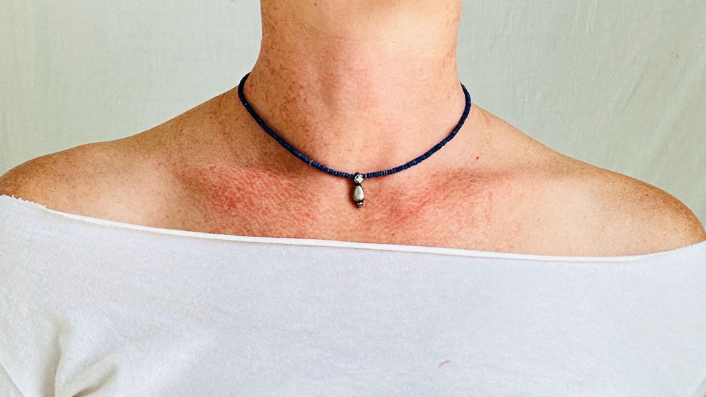 Antique lapis lazuli necklace deals