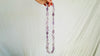 Long Amethyst Necklace. Natural Stone Beaded Designer Jewelry.
