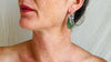 Guatemalan Jade Earrings. Sterling Silver. 0667
