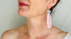 Rhodochrosite Earrings. SCRATCH N DENT. Santo Domingo Pueblo. Kewa. 2713
