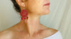 Carved Gourd Earrings. Sterling Silver. Oaxaca, Mexico. 0344