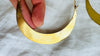 Karen Hill Tribe Earrings. Oversized Hoops. 24kt Gold Plated. Vermeil. 0682 SCRATCH N DENT