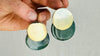Guatemalan Jade Earrings. 24 kt Gold Plated Sterling Silver. 2511