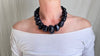 Blue Goldstone & Silver Necklace. Melting Quartz. Atelier Aadya. 1407