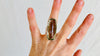 Oversized Faceted Prasiolite Cocktail Ring | Handmade Adjustable Sterling Silver | Unique Gemstone Jewelry. 4189