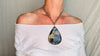 Labradorite Pendant Necklace. Heavy Sterling Silver Chain. 2291