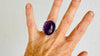 Amethyst Botanicals Ring. Size 7. Stupendously Crafted Sterling Silver. 4142
