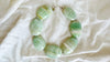 Carribean Calcite Beaded Necklace. Chunky Ovals. Sterling Silver. 1411