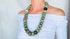 Guatemalita Necklace with Jade and Silver. Replica.
