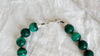 Malachite Long Necklace. Graduated Spheres Beaded Necklace. 0566