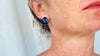 Lapis Lazuli Asymmetrical Earrings. Sterling Silver.