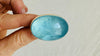 Oversized Aquamarine Cocktail Ring | Handmade Adjustable Sterling Silver | Unique Gemstone Jewelry. 0919