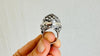 Natural Quartz Ring. Oversized. Botanicals. Size 6.25. 4146