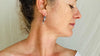 Sterling Silver Earrings. Cast Hand and Monte Alban Bells. 2587