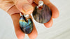 Labradorite & Sterling Earrings. Handmade Stone Earrings. 1145