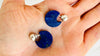Lapis Lazuli Flat Hoop Earrings. Atelier Aadya. 4285