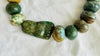 Guatemalita Necklace with Jade and Silver. Replica