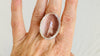 Natural Quartz Ring. Oversized Cocktail Ring. Gorgeous. Adjustable Size. 4019