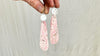 Rhodochrosite Earrings. Kewa Pueblo Slab Earrings. Santo Domingo Artisan Jewelry. 0352