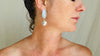 Blue Opal and Silver Sphere Earrings. Handmade Designer Sterling Jewelry. 2711