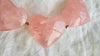 Rose Quartz Heart Necklace. Maximalist Designer Jewelry. Handcrafted with Sterling Silver. 4099