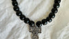 Monte Alban Pendant on Black Jade Necklace. Sterling Silver. Mexico.