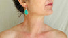 Turquoise & Silver Earrings. Handmade Sterling Silver Jewelry. Natural Sleeping Beauty Stone. 2700