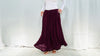 Mexican Gauze Skirt. Aubergine. One Size. Elastic Waist