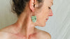 Chrysoprase & Sterling Silver Earrings. 2494