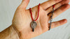 Antique White Heart Silver Pendant Necklace. 2567
