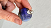 Labradorite Flat Hoop Earrings. Violet. Sterling Silver. 1155