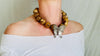 Picture Jasper and Butterfly Necklace. Sterling Silver Pendant. Handmade Designer Stone Jewelry.