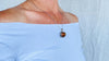 Amber & Sterling Heart Pendant on a Silver Chain. AP-354