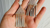 Silver Hmong Dangle Earrings with Bells. Sterling Silver Handmade in Thailand. 0113