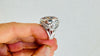 Rose Quartz Botanicals Cocktail Ring. Gorgeous Faceted Stone. Size 5.5. 4144
