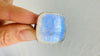 Rainbow Moonstone Ring. Oversized & Adjustable Sterling Silver Cocktail Ring. 0909