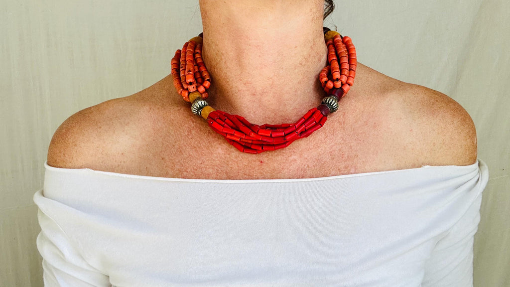 Balochi Multi-Strand Tribal Beaded Necklace. 4276