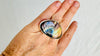Oversized Labradorite Ring. Adjustable Sterling Silver Shank. Handmade Designer Jewelry. 4017