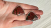 Picasso Jasper Earrings with Squash Blossoms. Sterling Silver. 0854