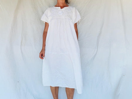 Hand-Embroidered Chamula Dress. All Cotton.