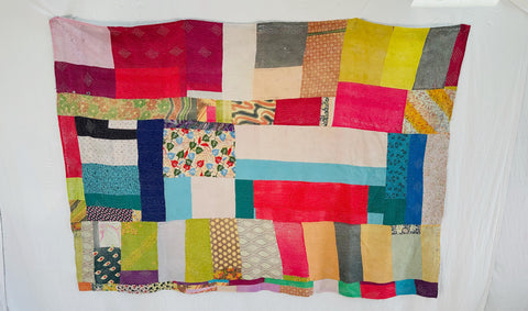 Fine Vintage Kantha Quilt from Bengal, India. Textile Art. 4240