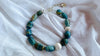 Blue Onyx and Sterling Beaded Necklace. Handcrafted Designer Statement Jewelry. 2841